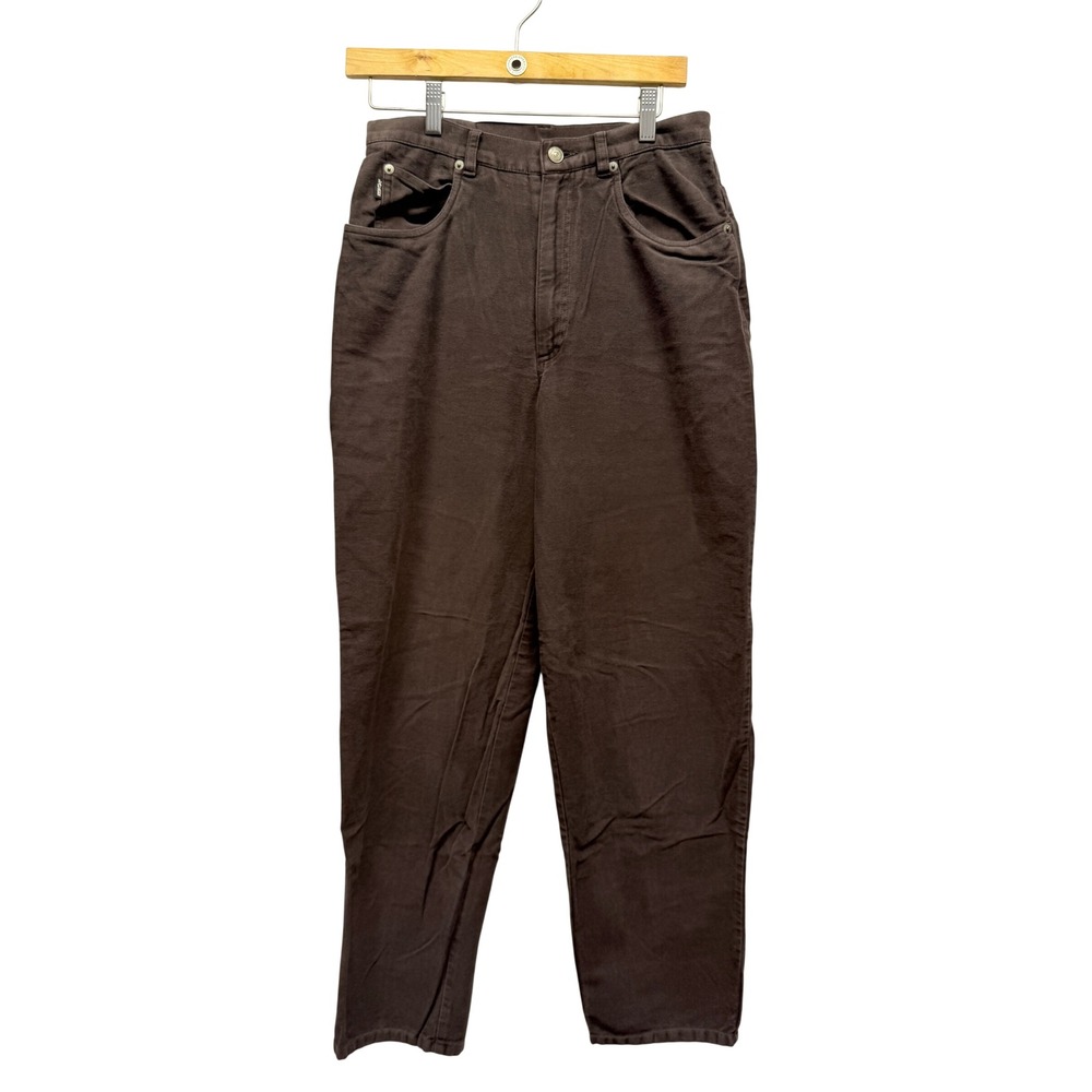 Vintage LAUREN Ralph Lauren Chocolate Brown High Rise Tapered Pants Barrel